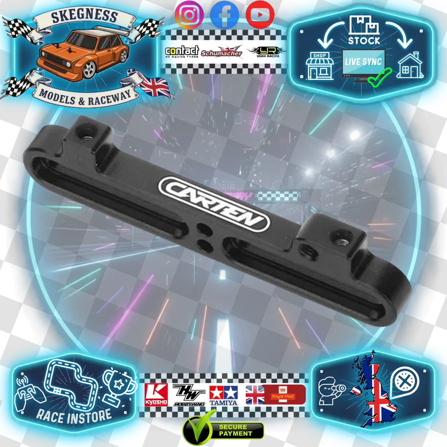 Carten / LOUISE  - LMX / M210 MTC - (Hop-up) Alloy Steering Slider - NBA317 - (1x Needed) Also need NBA296 Bearings
