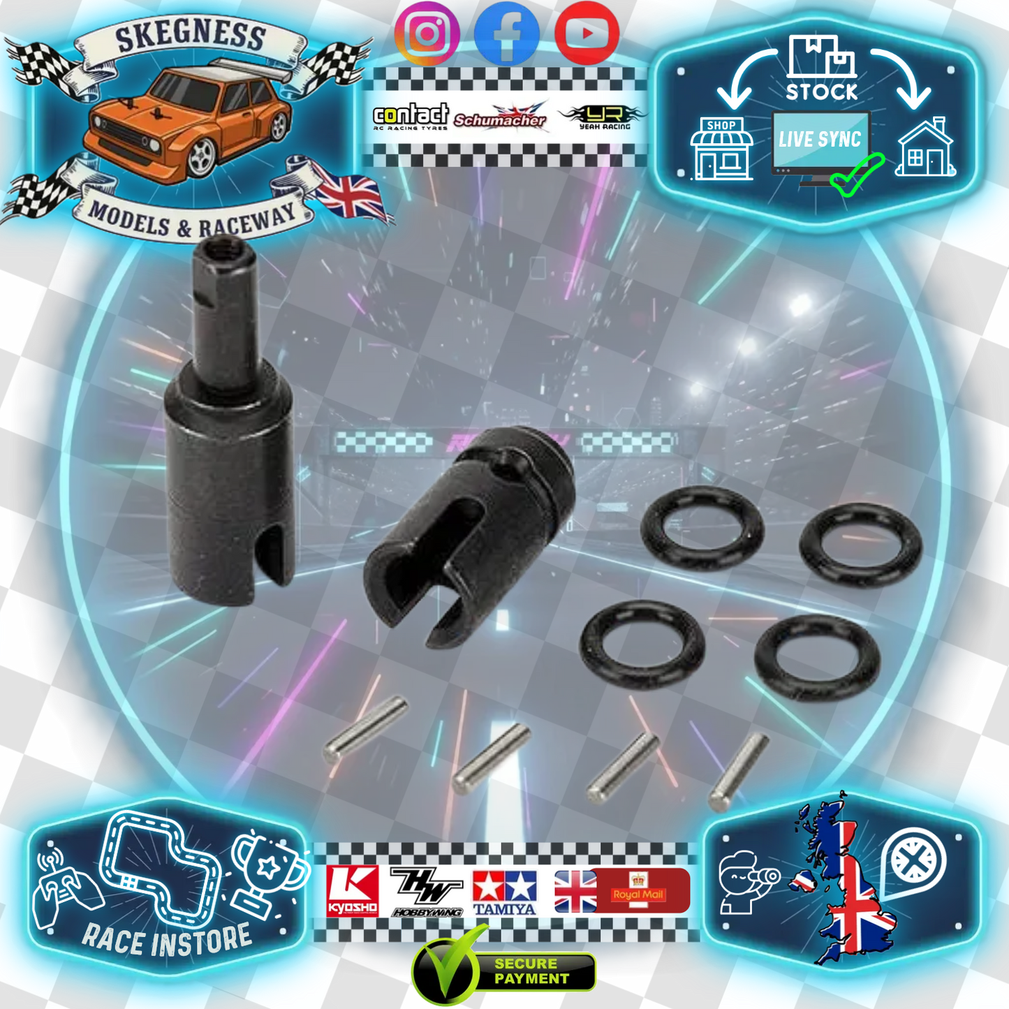 Carten - M210 MTC - (Hop-up) Centre Shaft Joint Cup Set (Steel) x2 - NBA327