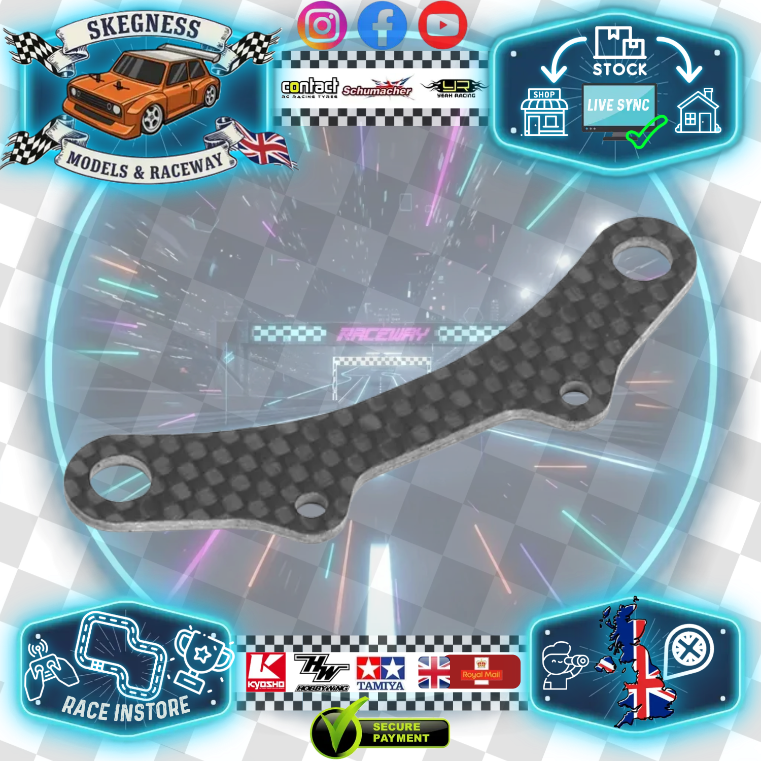 Carten / LOUISE - M210 MTC - (Hop-up) Bumper Top Plate Carbon Fibre (Sedan) NBA278