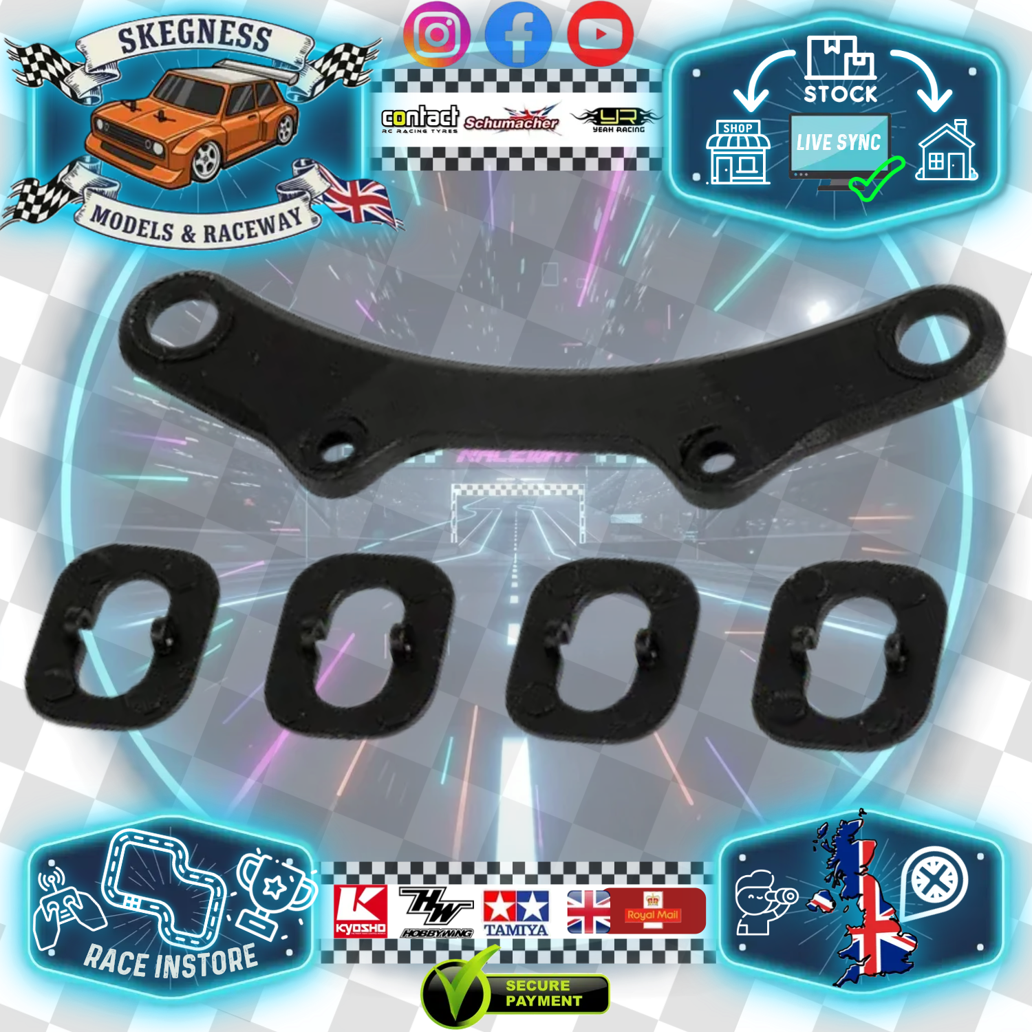 Carten / LOUISE - M210 MTC - (Hop-up Option) Bumper Top Plate And Body Post Spacer (Touring Car Body) NBA337