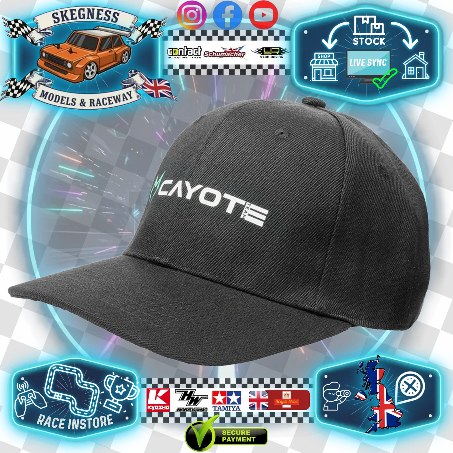 CAYOTE - Racewear Round Cap - One Size Fits All - CAFH02