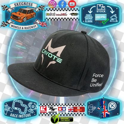 CAYOTE - Racewear CAYOTE Flat Bill Cap - One Size Fits All (Black) - CAFH01