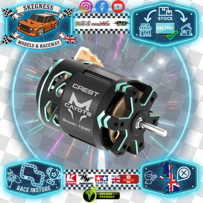 CAYOTE - CREST Stock Touring Car Motor - 3200kv - 17.5T Brushless Sensored - CYEB11012 (For Stock Class)