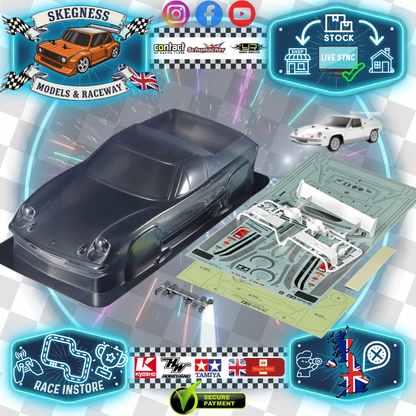 Tamiya 51672 - (225mm MWB) LOTUS EUROPA SP Body Set in Clear Lexan - For 1/10 M-Chassis MTC (W-165mm x Wheelbase-225mm) (Full sponsor Stickers - lights, windows and grills & body parts)