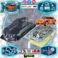 Tamiya 51690 - (210mm) Alpine A110 Jagermeister 1973 Body Set in Clear Lexan - For 1/10 M-Chassis MTC (W-165mm x Wheelbase-210mm) (Full sponsor stickers - lights, windows and grills + Body Parts)