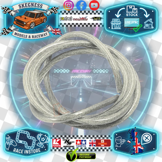 Yeah Racing - Transparent Silicone 12AWG Transparent ESC/Motor/Battery Wire 100cm Long (Silver) WPT-0137SV