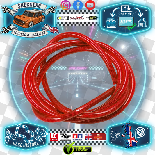 Yeah Racing - Transparent Silicone 12AWG Transparent ESC/Motor/Battery Wire 100cm Long (Red) WPT-0137RD