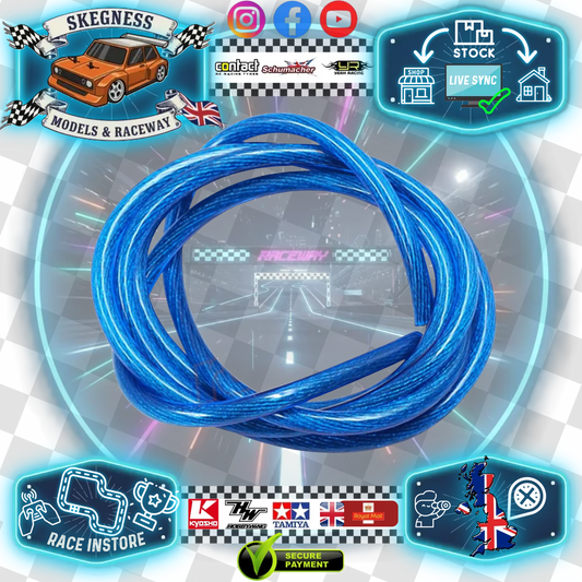 Yeah Racing - Transparent Silicone 12AWG Transparent ESC/Motor/Battery Wire 100cm Long (Blue) WPT-0137BU