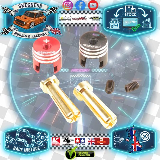 CORE RC - Heatsink 4mm Bullet Plug Grips 90degre Right Angle - Lipo Battery Terminals CR861