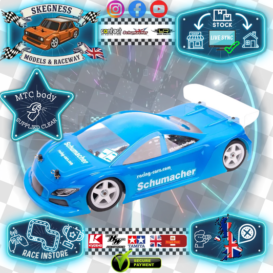 Schumacher - Rebel MTC Mini Touring Body - G909l (LIGHTWEIGHT VERSION 1/10 M-Chassis size 210MM - 225mm Wheel Base) - Clear with Masking