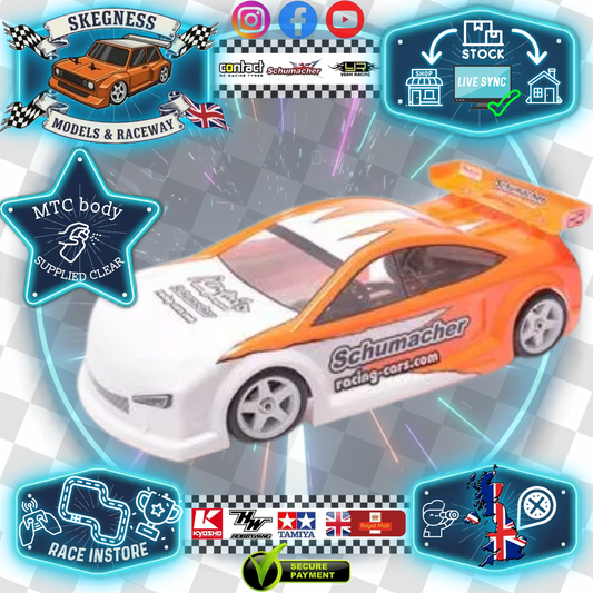 Penguin - Optus Body Shell - FITS MTC M-Chassis size 210MM Wheel Base) - Clear with Masking - PCB041