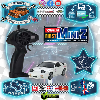 Kyosho - My First Mini-Z 1:28 Initial-D Mazda Savanna RX-7 FC3S WH (1:24th Class) - K.66602A (Micro RC CAR)