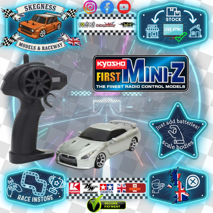 Kyosho - My First Mini-Z 1:28 Nissan GT-R R35 Silver (1:24th Class) - K.66608A (Micro RC CAR)