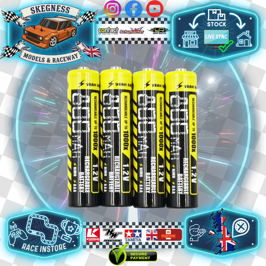 Yeah Racing - Rechargeable High Power 800mAh AAA NiMH Battery 4pcs (For Mini-z Kyosho)