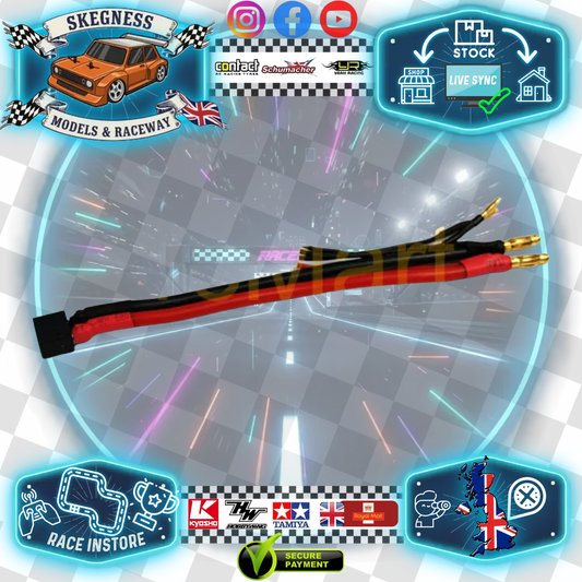 Yeah Racing - 3S Li-Po Battery Connector with Wire (Deans to 4mm Bullet - WPT-0046