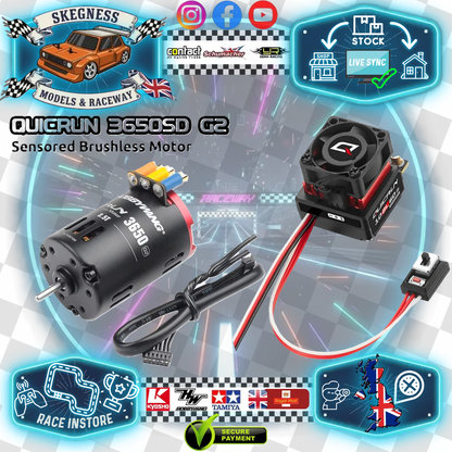 Hobbywing - COMBO QR10BL60-SD 60amp ESC G2+QR3650SD 13.5T G2 - Sensored Brushless Motor 10.5T G2 - HW30803201