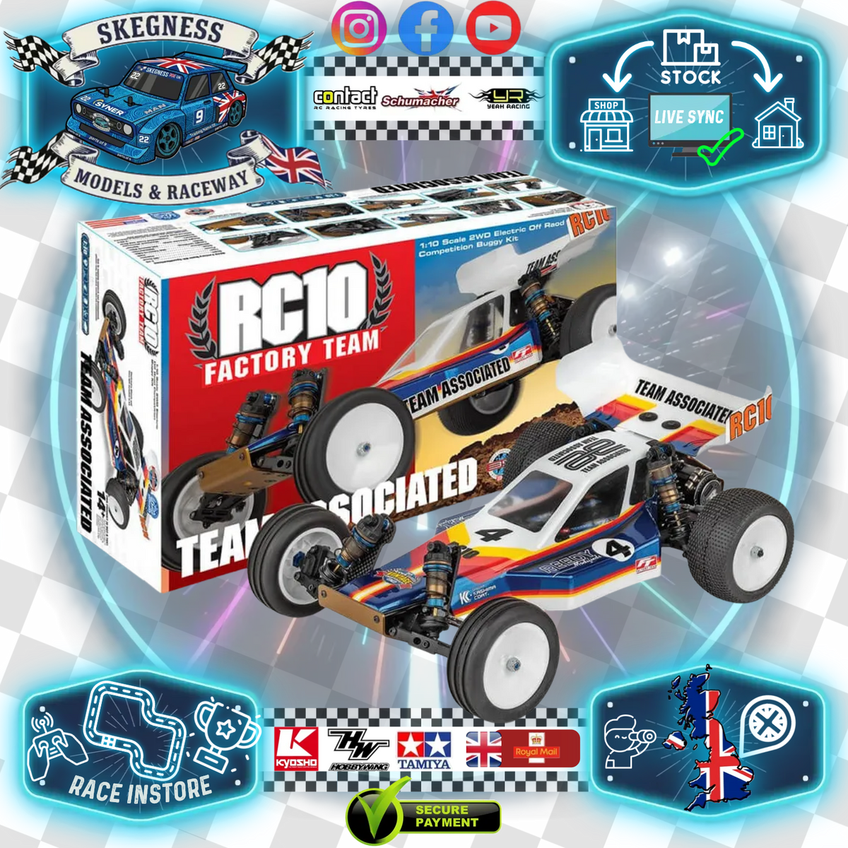 (Pre-order - next batch) TEAM ASSOCIATED - RC10 1/10 FACTORY TEAM KIT Buggy - AS6049 (No Electrics)
