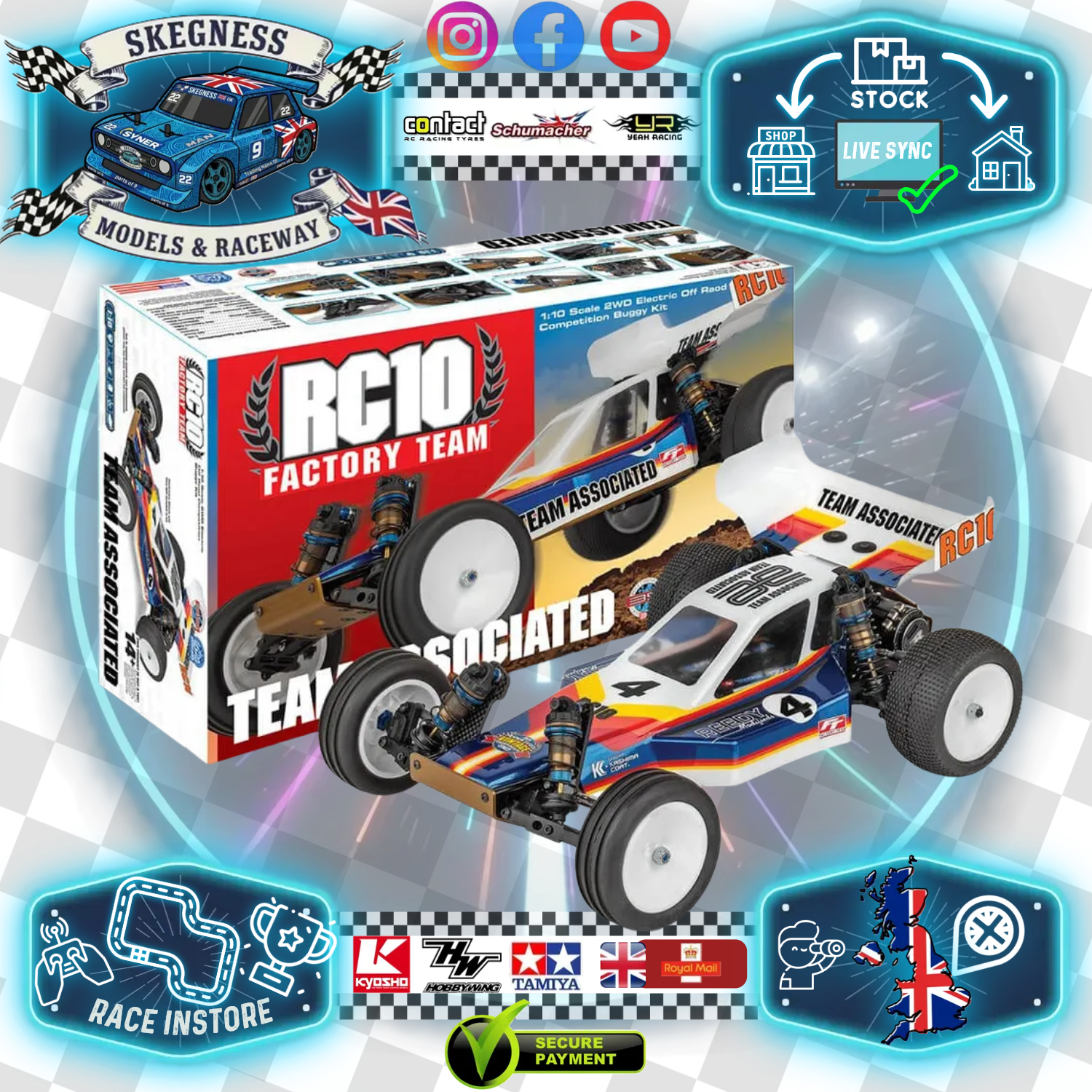 (Pre-order - next batch) TEAM ASSOCIATED - RC10 1/10 FACTORY TEAM KIT Buggy - AS6049 (No Electrics)