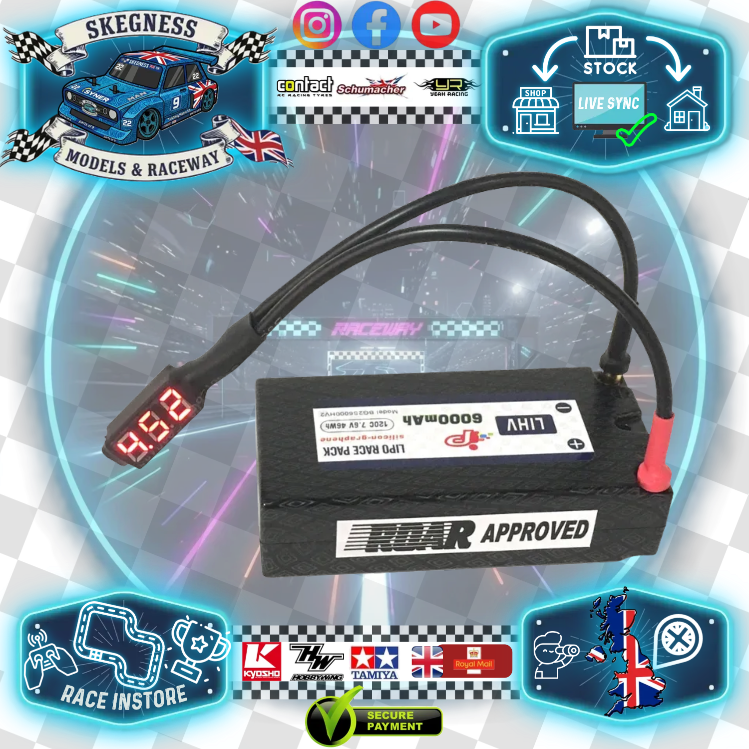 CORE RC - Digital LiPo Voltage Checker 1-4S 4mm / 5mm Bullets - CR665