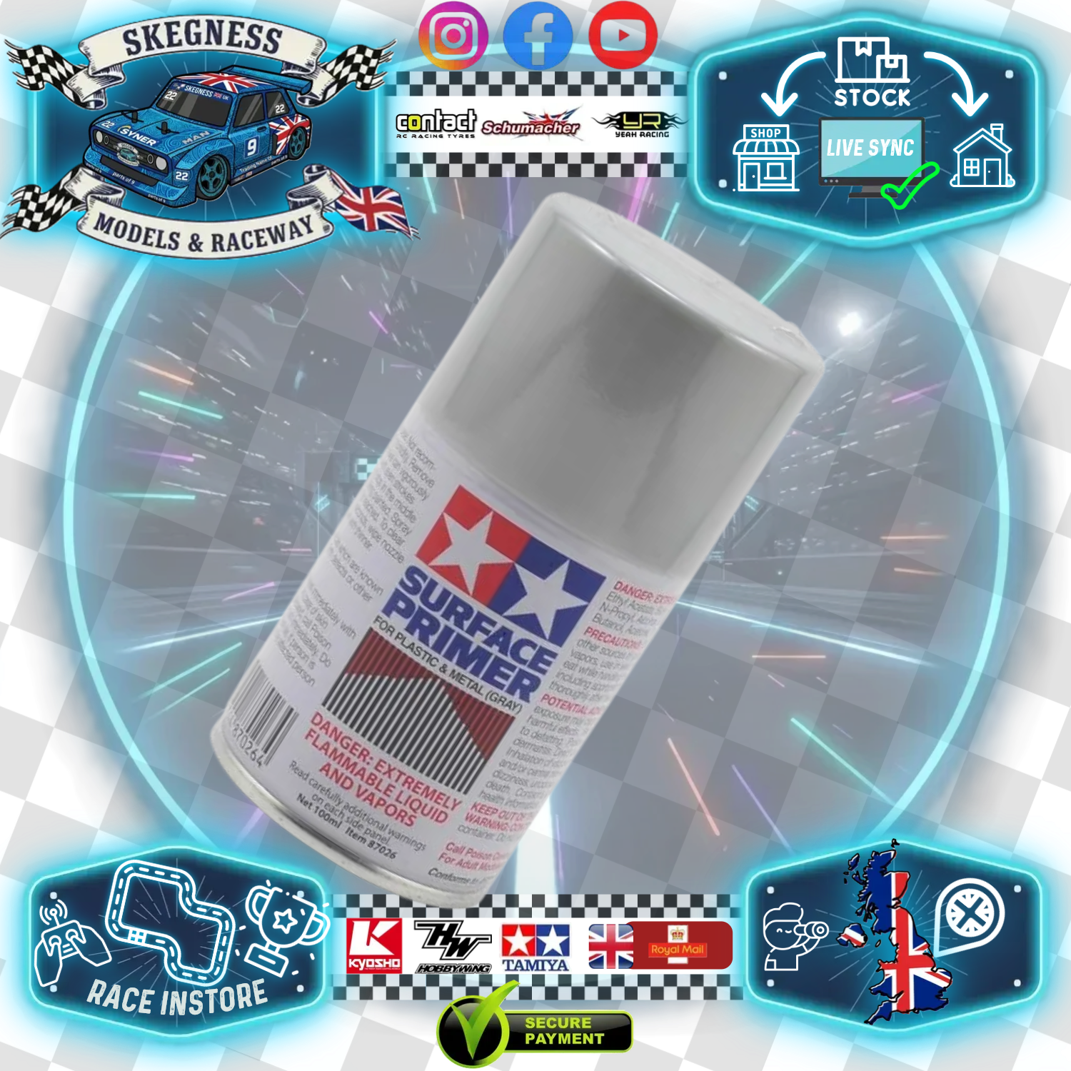 Tamiya - Surface Primer for Plastic & Metal (Grey)  - 87026