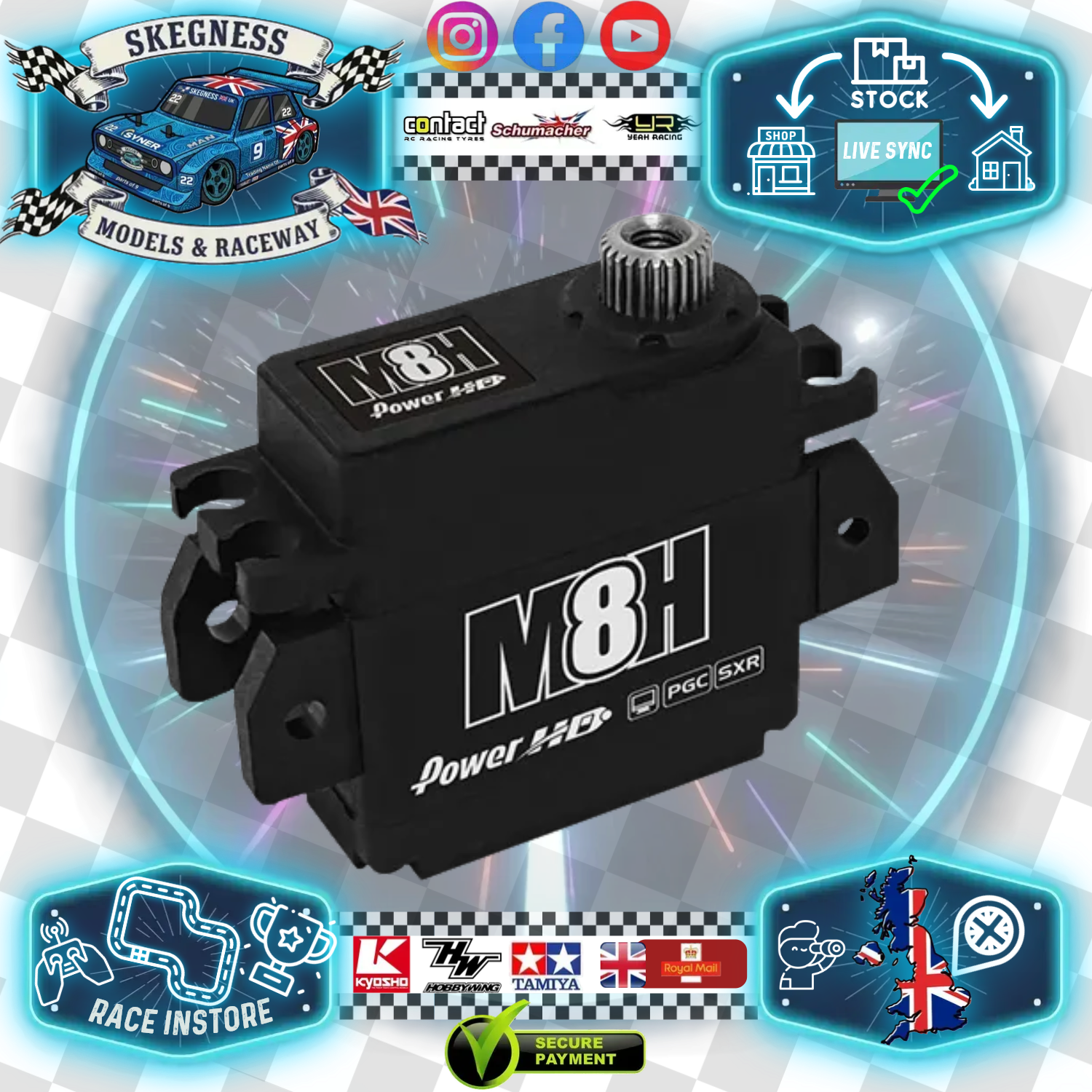 Power HD - Servo HD M8H 1/12 Digital HV 8.5kg/0.065s For Pan Cars - HD-M8H