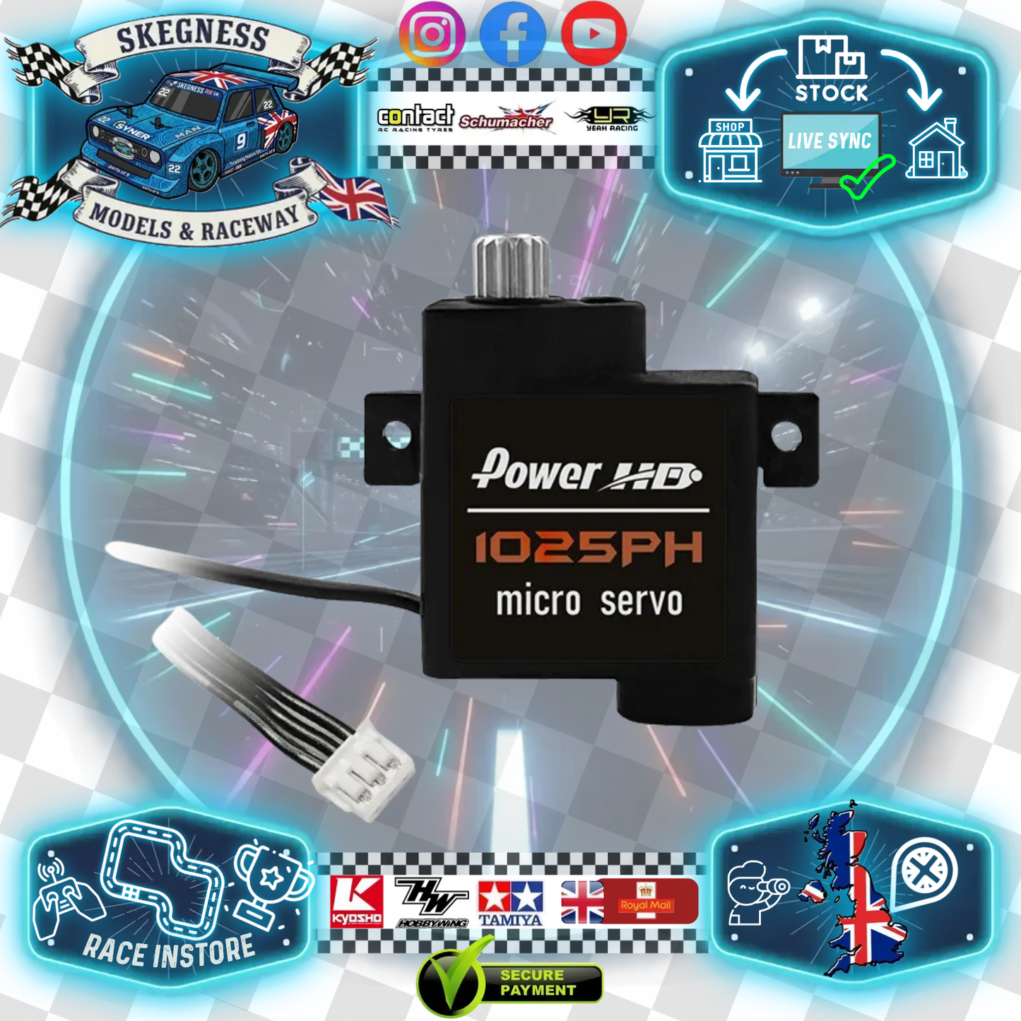 Power HD - 1/24 - 1/28 Micro RC Servo HD1025PH (1.5kg/0.07s) - Upgrade for Mini-Z - HD-1025PH