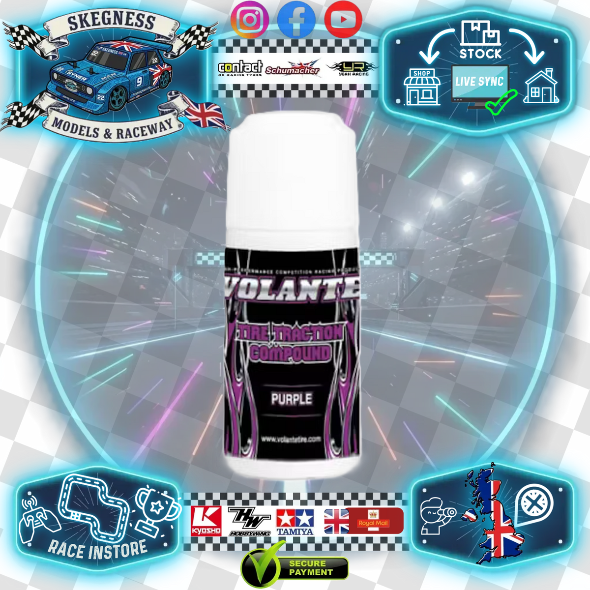Volante - Tyre Traction Compound Additive PURPLE (Low Traction Carpet or Asphalt) VL-TTP
