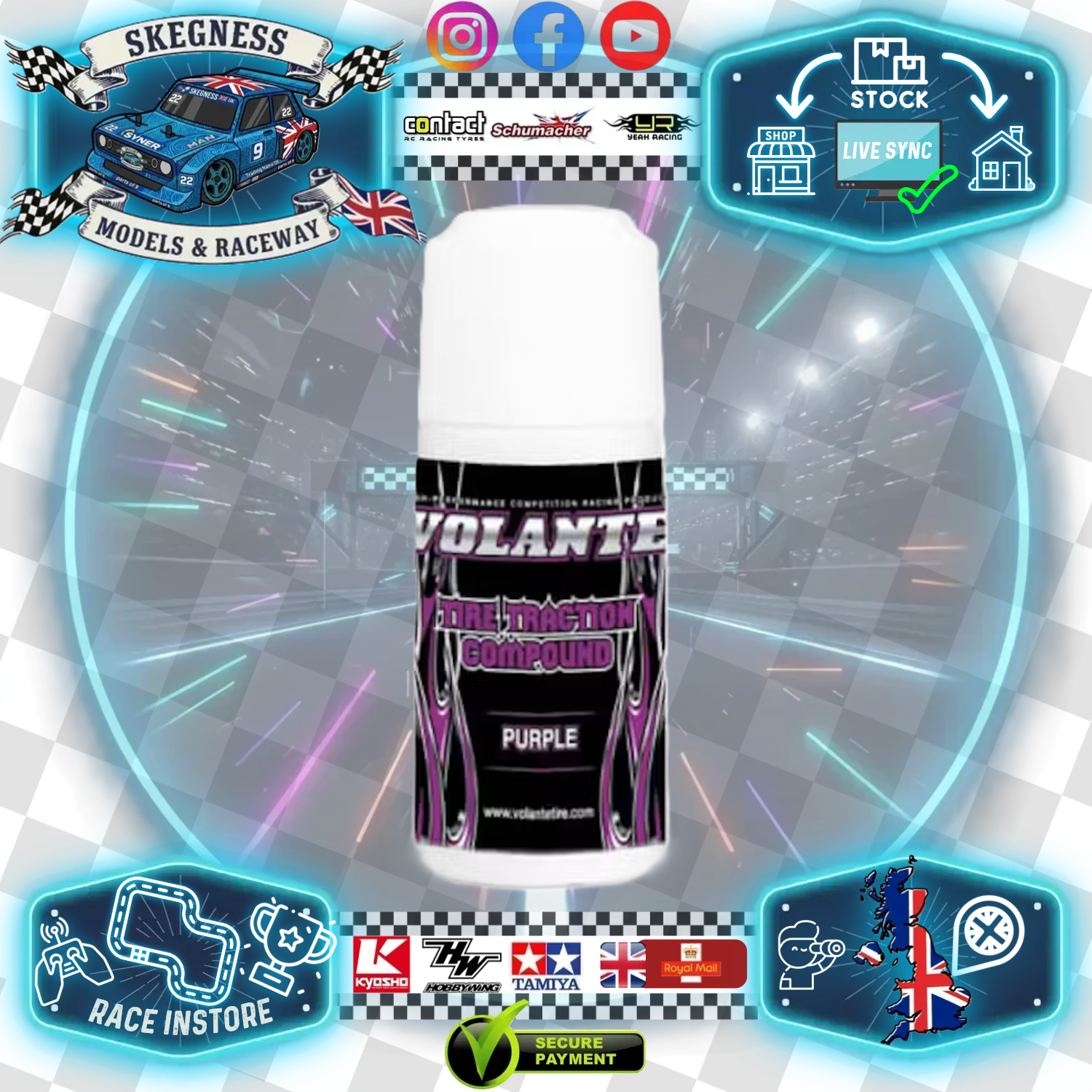 Volante - Tyre Traction Compound Additive PURPLE (Low Traction Carpet or Asphalt) VL-TTP