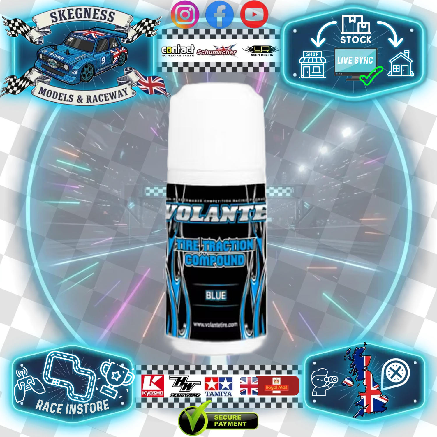 Volante - Tyre Traction Compound Additive BLUE (Medium Traction Carpet or Asphalt) - VL-TTB