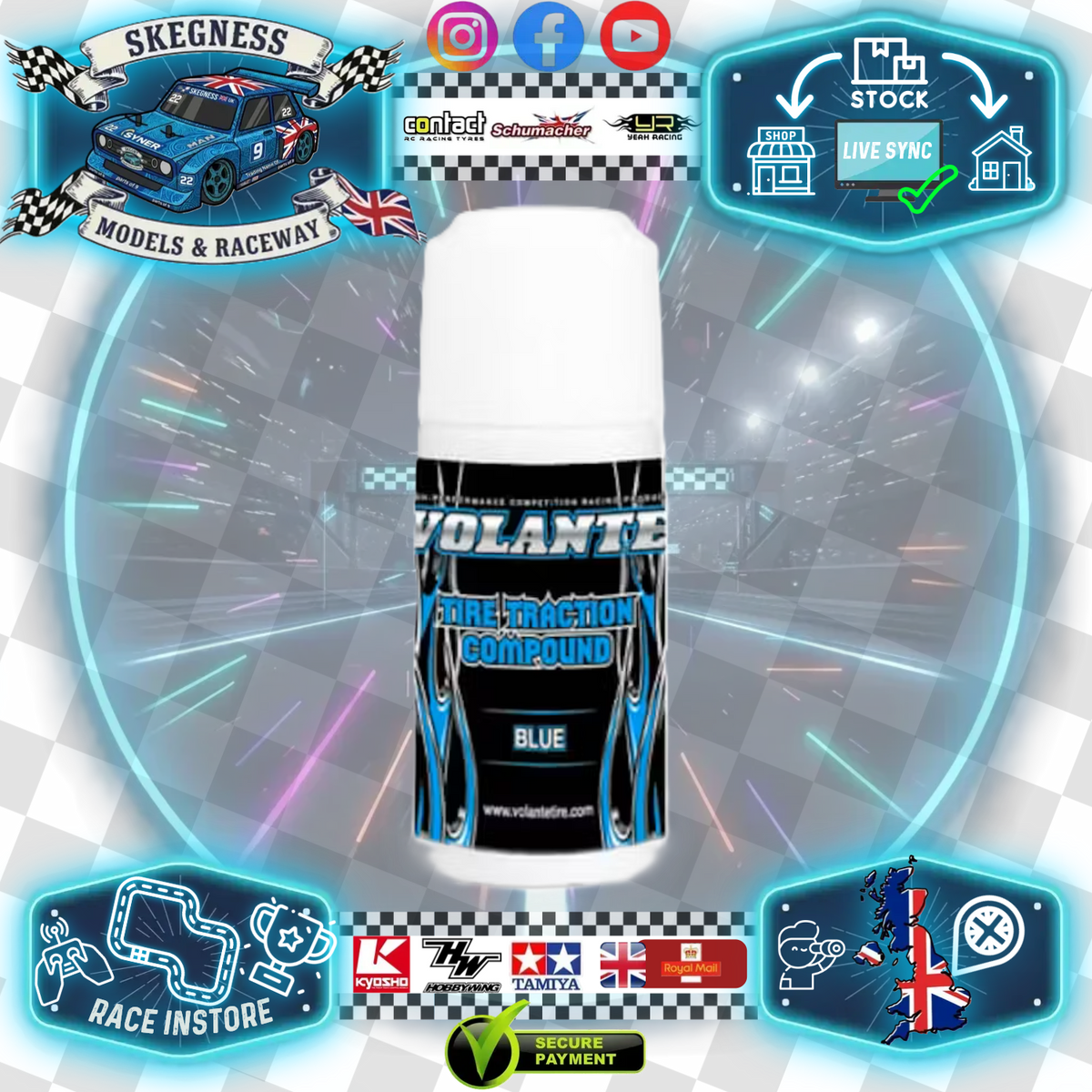Volante - Tyre Traction Compound Additive BLUE (Medium Traction Carpet or Asphalt) - VL-TTB