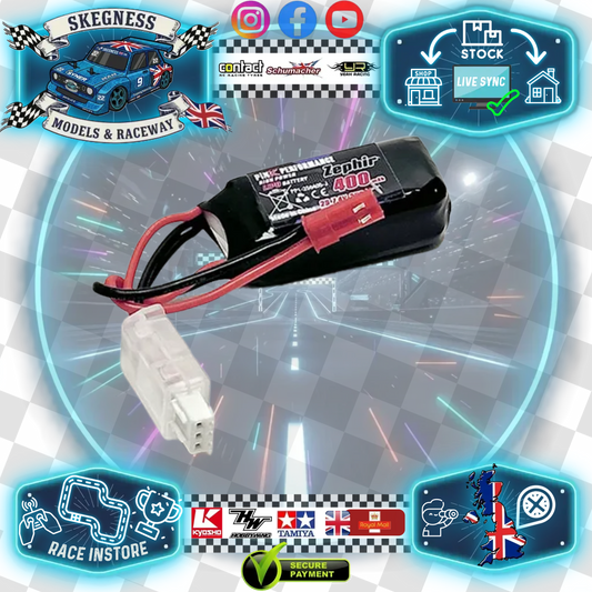 Pink Performance - Zephir LiPo 2S 7.4V-400-35C (JST) 40x21x15mm 24g - PP1-2S0400-J