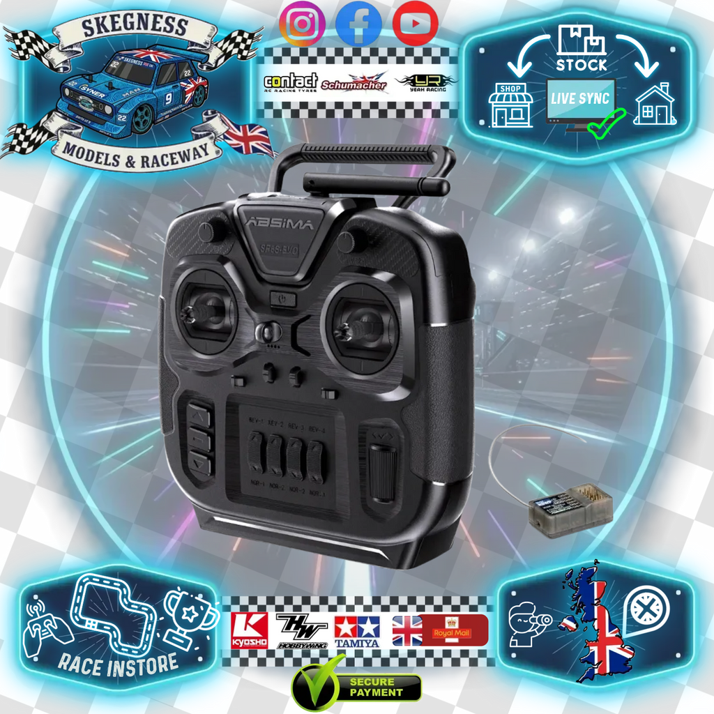Absima - 6ch Stick Type 2.4ghz Radio Set (SR6S-EVO) with 1x Receivers Combo - 2000023