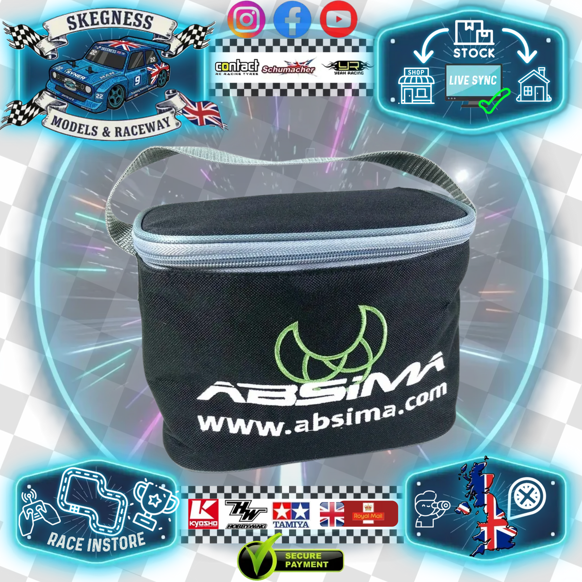 Absima - RC Universal Charger / Tools Carry Bag or Silicone Oil Bag (Measure: 200x120x150mm) - 9000005