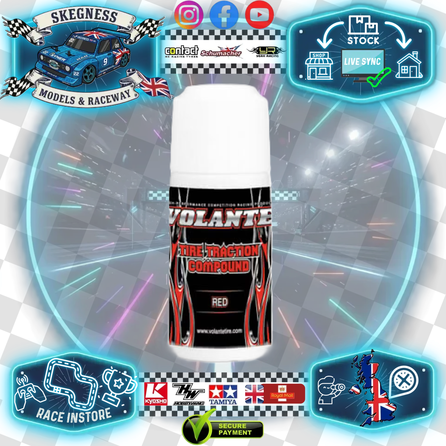 Volante - Tyre Traction Compound Additive RED (HIGH Traction Carpet or Asphalt) - VL-TTR