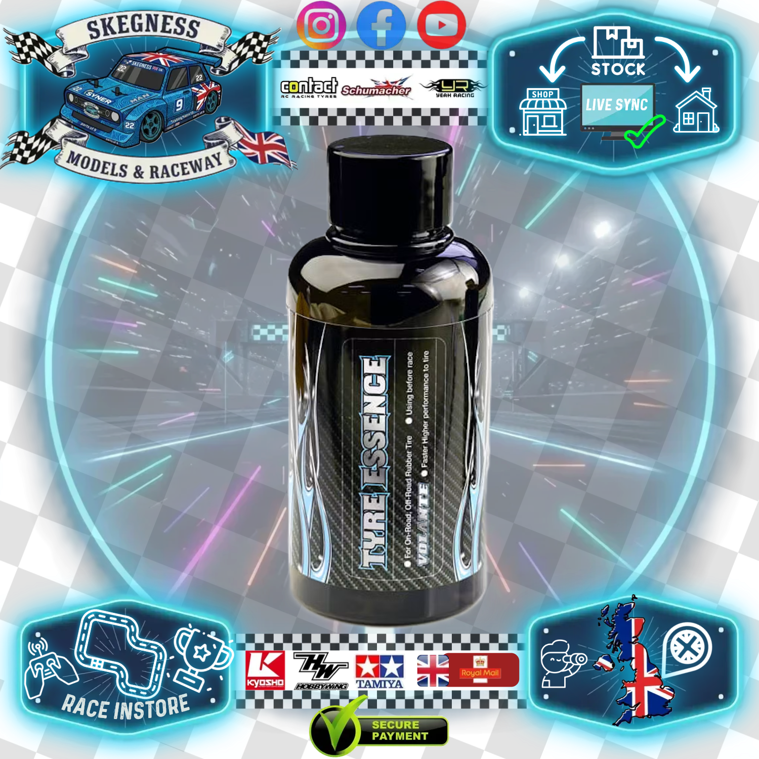 Volante - Tyre Tyre Essence BLUE (For Buggy Tyres) - VL-TEB