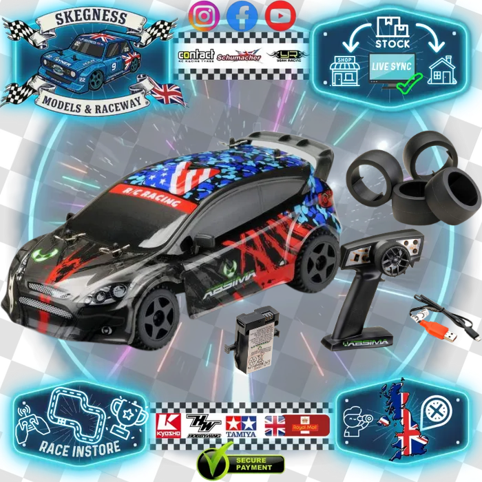 Absima - Micro 1/24 2WD Drifting ESP "X Racer" RTR with ESP - Rechargeable Lipo & USB Charger - 10011