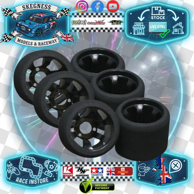 ULTI - 1/12 GT12 LMP Rear (X-Medium) 35Sh - 44mm - 12R-6-XM (3pairs) Wheel & Tyre Set Pre-Glued (Recommended)