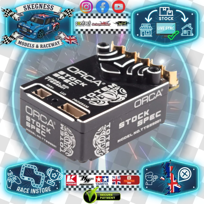 ORCA - Totem 2S 100A – Blinky Pro Brushless ESC (Great for 25.5T Brushless Mini) (1/12 to 1/10th) OR-ES22TOTEM2S