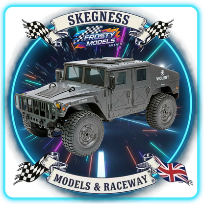 E-ZEE - RC 1/16 4WD RC HUMMER MILITARY TRUCK - BLACK - (Lipo Battery & Charger Included) - EZ-G2069BK