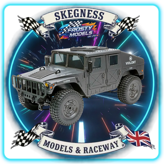 E-ZEE - RC 1/16 4WD RC HUMMER MILITARY TRUCK - BLACK - (Lipo Battery & Charger Included) - EZ-G2069BK