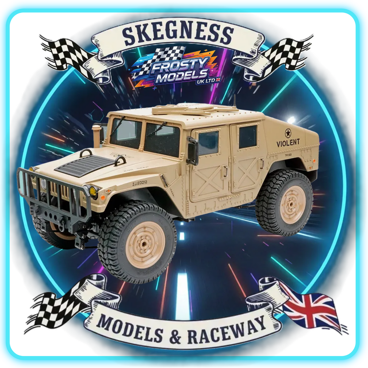 E-ZEE - RC 1/16 4WD RC HUMMER MILITARY TRUCK - DESERT SAND - (Lipo Battery & Charger Included) - EZ-G2069DS