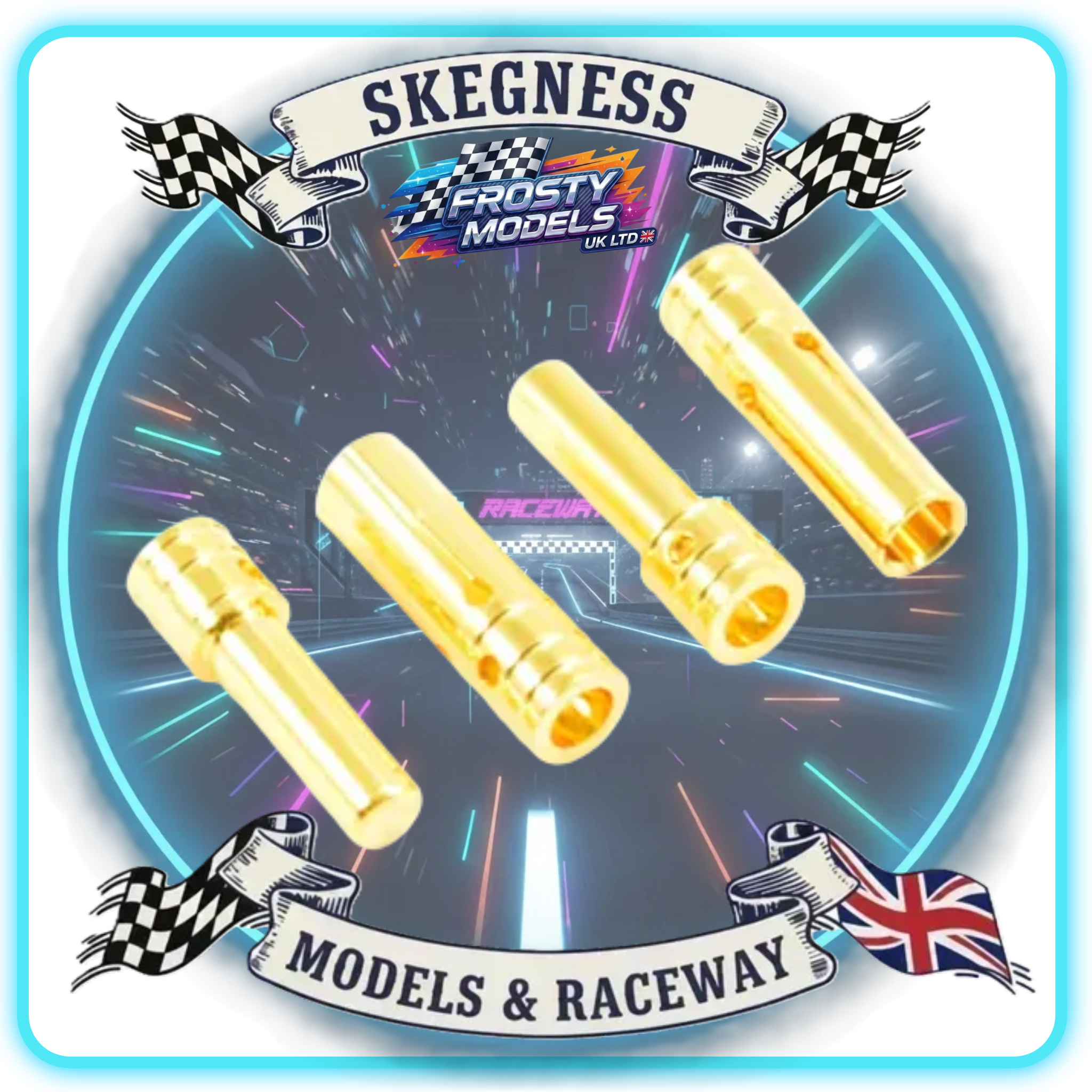 ETRONIX -  3.5MM GOLD CONNECTORS (2PR) Male & Feamle - Typically for Brushless Motors - ET0610