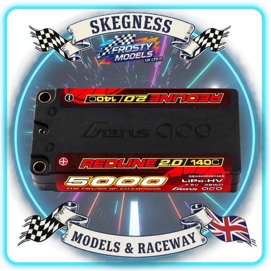 GensAce - Redline 2.0 Shorty 2S HV 7.6V Lipo Battery 140C 5000mah (97x47x20mm) 179g - GEA50002S14S5