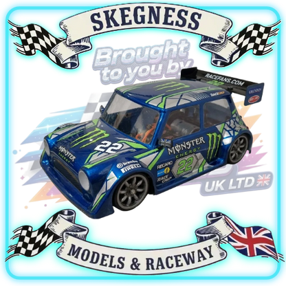 Kamtec - 1/12 MINI 756 Lexan Body With Spoiler & FREE Stickers - Fits all GT12 Minis Battcave / Kamtec / Mardave / Mini Assassin (CLEAR BODY) (160mm wide by 178mm wheelbase) (Standard Thickness)