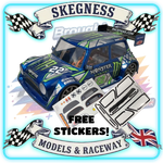 Kamtec - 1/12 MINI 756 Lexan Body With Spoiler & FREE Stickers - Fits all GT12 Minis Battcave / Kamtec / Mardave / Mini Assassin (CLEAR BODY) (160mm wide by 178mm wheelbase) (Standard Thickness)