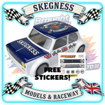 Kamtec - 1/12 MINI Clubman 753 Lexan Body & FREE Stickers - Fits all GT12 Minis Battcave / Kamtec / Mardave / Mini Assassin (CLEAR BODY) (160mm wide by 178mm wheelbase) (Standard Thickness) (No Spoiler)