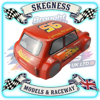 Kamtec - 1/12 MINI Manic 750 Lexan Body (No Wing) FREE Stickers - Fits all GT12 Minis Battcave / Kamtec / Mardave / Mini Assassin (CLEAR BODY) (160mm wide by 178mm wheelbase) (Standard Thickness) (No Spoiler)