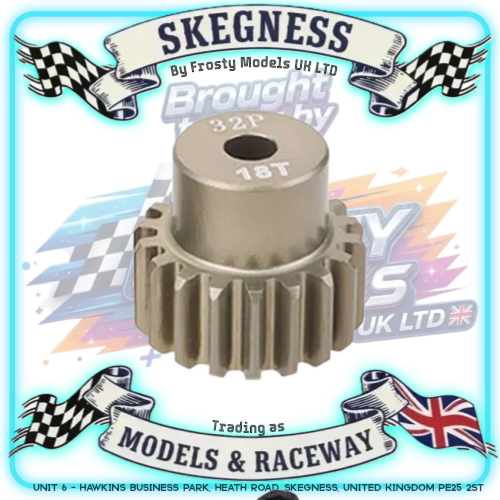 FASTRAX - 32DP 16T ALUMINIUM 7075 PINION GEAR (3.2MM SHAFT) Fits Kamtec / Mardave Models