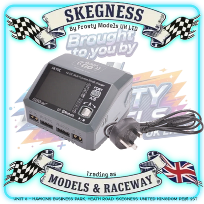 SKY RC - D200neo 20A Dual 35A Lipo 1-6S Battery Charger - NFC Version - AC/DC Charger (XT60 Output Charge Leads Required - Not included) (Has battery memory for quick charging)