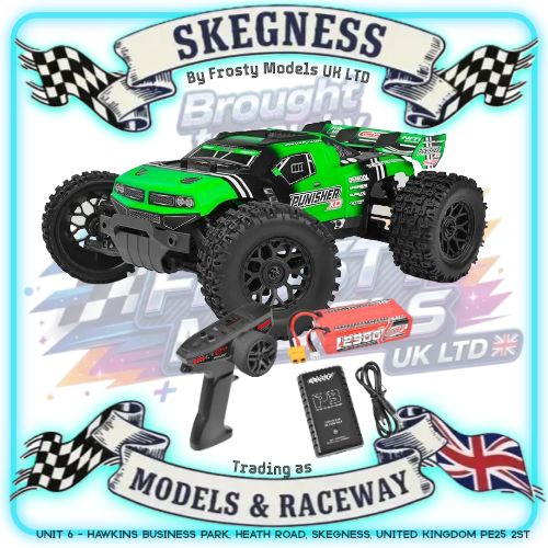 CORALLY - PUNISHER RC 1/12 XD RTR TRUCK - Brushed 2S - GREEN - (Lipo Battery & Charger Included) C-00231-G